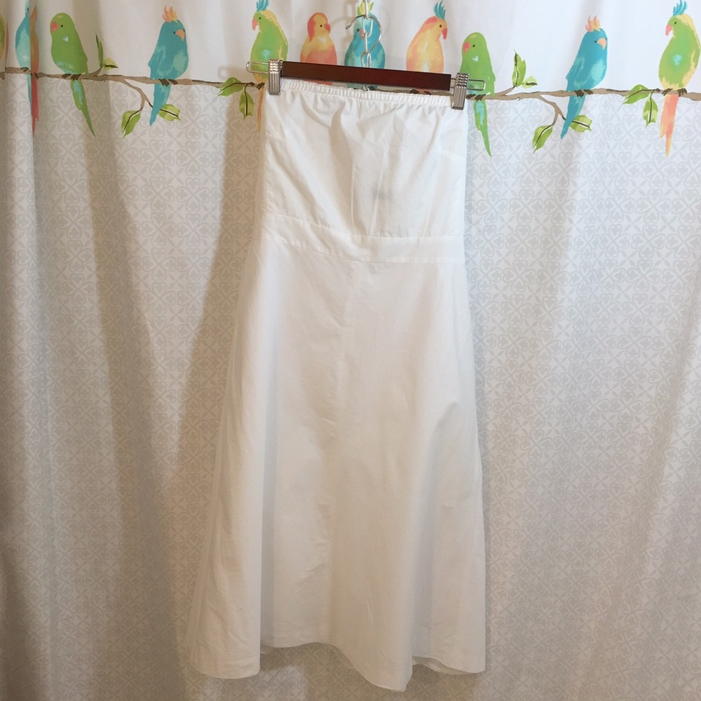 J Crew Strapless White Sundress Size 6